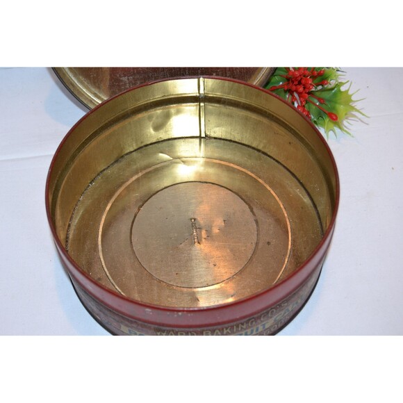 Vintage Kitschy Primitive Americana 1920s Fruit Cake Ward Baking Company Tin - Picture 3 of 6